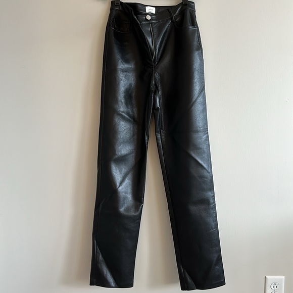 Aritzia Faux Leather Wilfred Melina Pant NWOT - Picture 3 of 3